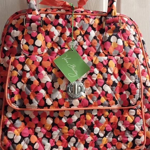 NWT Authentic Vera Bradley Pixie Confetti Turnlock Satchel - Picture 2 of 5
